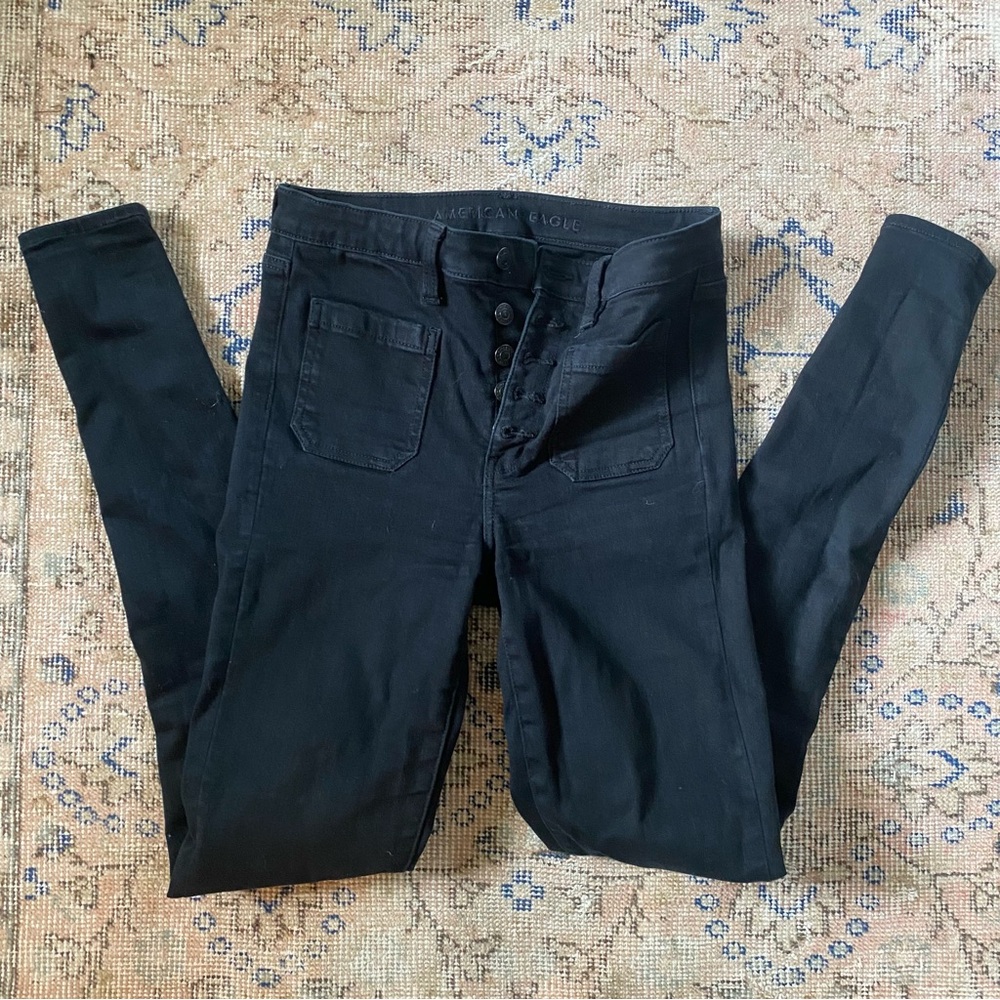 American Eagle Outfitters Women’s Skinny Jeans — Black Wash